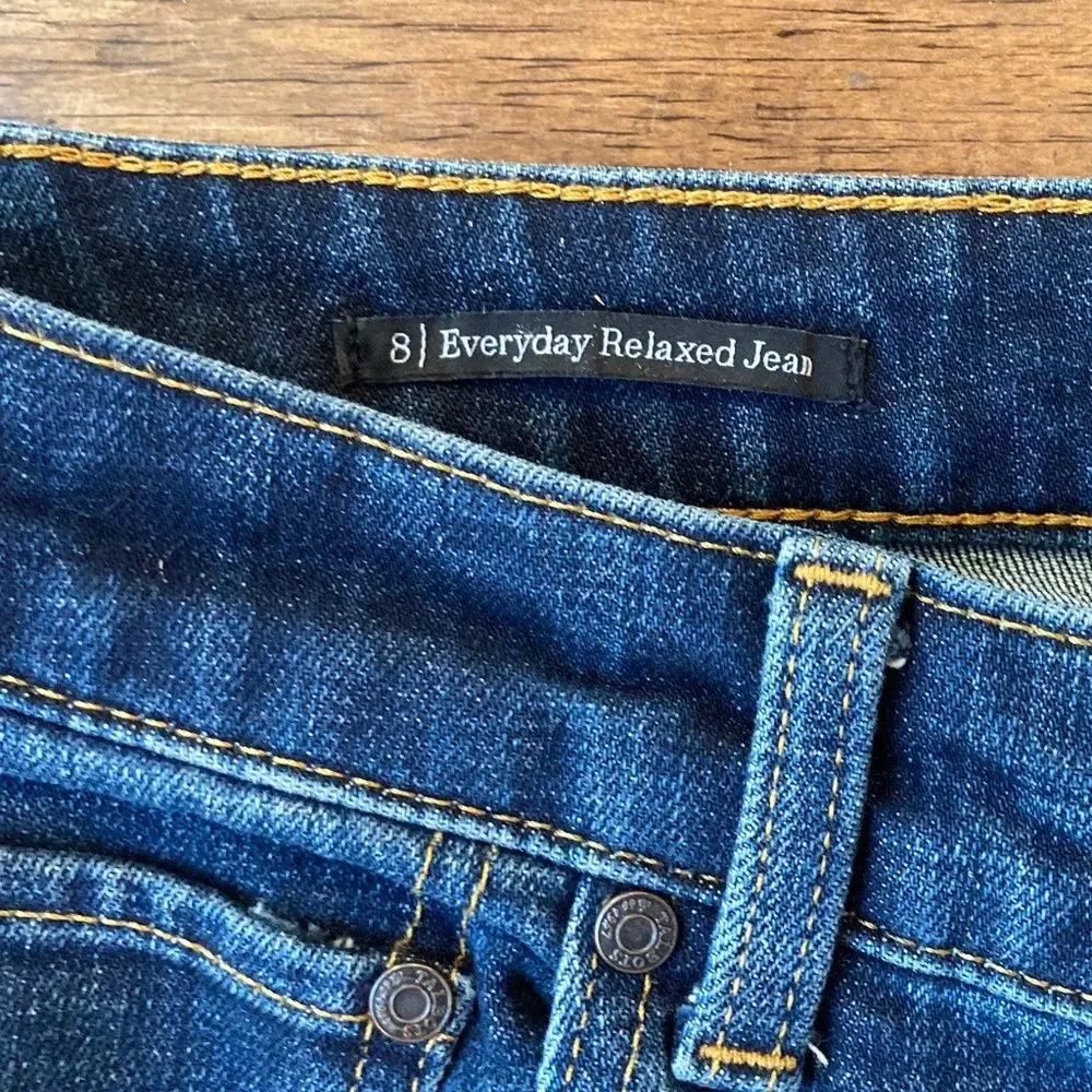 Talbots Dark Wash Everyday Relaxed Fit Denim Jeans Women's 8 - Picture 3 of 8